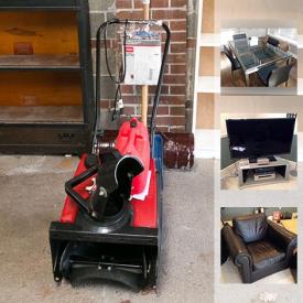 MaxSold Auction: This online auction features ladder, Little Tikes Wagon, table, KNECHTEL Furniture buffet, antique dining table, The Art Shoppe chair, raccoon coats, Samsung UN55C6300 LED TV, Laser One Sail Boat and much more!