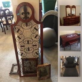 MaxSold Auction: This online auction features a Brothers sewing and serge machines, Danby portable AC, Broyhill living room furniture, marble topped side tables and much more.