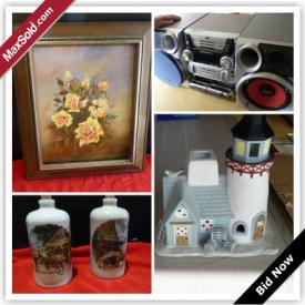 MaxSold Auction: This online auction features a Portable furnace; AOK Alkaline Ionizer; Toporay Soar Briefcase generator; Shark vacuum. COLLECTIBLE: Lighthouses; plates. VINTAGE : Postcards. Handmade: Embroidered pillow and cross stitch. ART: Carve and more!