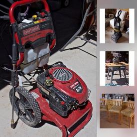 MaxSold Auction: This online auction features Bistro Set, oak desk, Bissell Carpet Cleaner, Drexel Dining Chairs, oak bar stools, luggage, snowblower, Bruce Gordon Petaluma BLTX Touring Bike and much more!