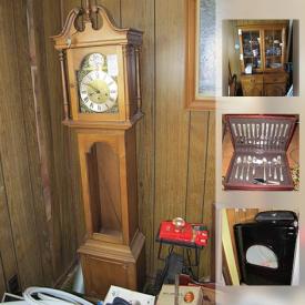 MaxSold Auction: This online auction features lamps, wall art, stereo, CDs, CD player, figurines, bookcase, gun safe, printer, flatware, china, wall clocks, books, washer and dryer, turntable, golf clubs, ladders, records, yard tools, gas stove, computer desk, and much more!