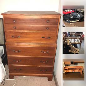 MaxSold Auction: This online auction features furniture, toys, cleaning supplies, Antique Piano Stool And Magazine Rack, appliances, picture frames, decor, sewing supplies, NASCAR Collectibles and much more.