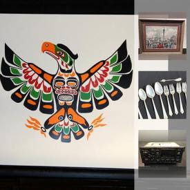 MaxSold Auction: This online auction features First Nations print, Gibsons China tea set, 45's, Singer sewing machine, Soapstone Candlesticks, charm bracelet, 20 gallon fish tank, Mystic topaz and sterling ring, Painting by Nora. K Fischer, Norco bike, rubber ducks, Trump coin and much more!