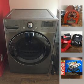 MaxSold Auction: This online auction features pressure washer, power tools, ceiling fan, vases, lamps, washer and dryer, decor, art easel, office supplies, flat screen TV, art books, table saw, coins, CDs, and much more.