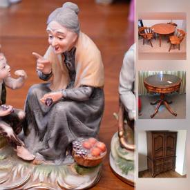 MaxSold Auction: This online auction features figurines, decorative plates, sewing machines, blower vacuum, walker, wooden tables, tools, ladders, lawn mower, bicycle, shelving, wooden tables and much much more.