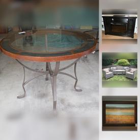 MaxSold Auction: This online auction features a microwave, mirrors, vacuum, plants, decorative vases, electric fireplace, lamps, desk phone, play pen, wall art, garage tools, paint supplies, flashlights, indoor grill, bookcase, shelving units, extension cords, camping chairs, flower arrangements and  much more.