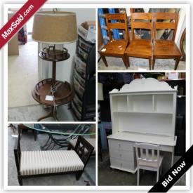 MaxSold Auction: This online auction features Wholesale items, home decor, paintings, furniture, lamps and much more!