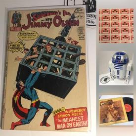 MaxSold Auction: This online auction features sports memorabilia such as Patrick Roy Figure MIB, Maple Leaf Mr Potato Head, Wendel Clark autographed card, and Canadian Club goalie helmet ice bucket, comics such as The Amazing Spider-man, Batman, Superboy, and Avengers, collectibles such as uncut sheets of stamps, Star Wars toys, and vintage toys, LPs such as Star Trek, Raiders of the Lost Ark, and The Spy Who Loved Me and much more!