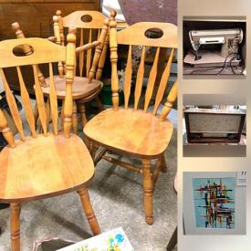 MaxSold Auction: This online auction features jewelry, View Master, sleeping bag, exercise equipment, board games, crystal, wall art, clocks, PC games, vinyls, sewing machine, craft supplies, magazines and much much more!