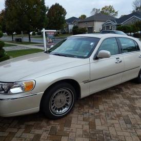 MaxSold Auction: Auction features 2001 Lincoln town car, brass-accented dresser, Jewellery box, globe, Sony 46' flat screen LCD, early sideboard, early side table, coats, persian rug, antique mantle clock, Double Dorue Limoges china, oil on canvas, roman pottery jug, early wood winder, early pewter tankards, carved wood back with burned design hall chairs, and much more.