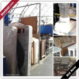 MaxSold Auction: This online auction is for a storage locker including solid wood furniture, antique end table, appliances, Schwinn and BMX bike frames, jewelry, and much more!