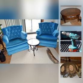 MaxSold Auction: This online auction features two partial sets of china. a VINTAGE Phillips stereo console, pedal car, milk can. Sporting goods. Bose speakers. Yardworks lawnmower and trimmer. Serving pieces. Bakers rack. Power tools and much more!