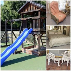 MaxSold Auction: This MaxSold California downsizing online auction features Large Kids Playset, Art, Vintage Kitchen Ware, Bone China Tea Set, Dining Set, 12' Sectional Sofa , Samsung TV, Iron Patio Sets, King Size Beds, Vintage Vanity set, Figurines and much more!