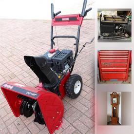 MaxSold Auction: This online auction features hand tools, Snap On tool chest, snow blower, Ethan Allen dining room furniture and much more!