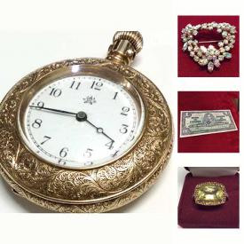 MaxSold Auction: This online auction features coins, toy trains, bank notes, jewelry, barometer, books, hockey jerseys, action figure and much more.