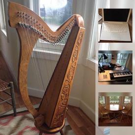 MaxSold Auction: This MaxSold Washington State Estate Sale online auction features a harp, artworks, JK Hopper watercolor, sterling pieces, German nutcrackers, Apple electronics, Sentry safe and much more!