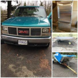 MaxSold Auction: This online auction features gas cans, gas generator, boat accessories, boats, pick-up truck, trampoline, skis, snowboard, barbecue, climbing gear, fishing equipment, tools, plants, video games, books, and much much more...