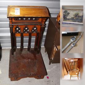 MaxSold Auction: This auction features Breville Cafe Roma Espresso Maker, Dresser, Heyes suitcase, Ornate wooden prayer bench, School Desk, rocking chair, Wrought Iron Display Table, fishing rods, 10K Gold Ring and much more!