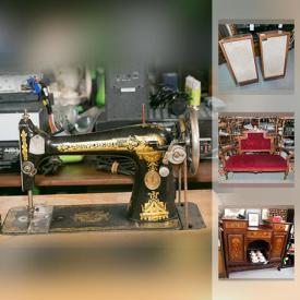 MaxSold Auction: This online auction features Antique Sewing Machine, Victorian Sofa, Kids Toys including Tonka and Star Wars, Mini Fridge, LP's, Bicycles, Tools, Metronome, Bottle Opener Collection, Coke Items, Artwork, Home Decor, Watches and much more.