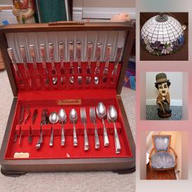 MaxSold Auction: This online auction features glassware, wall art, stuffed toys, chess set, vintage telephones, albums, sculptures, cutlery, rugs, LPs, records, dolls, books, bicycles, and much more!