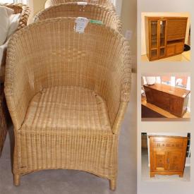 MaxSold Auction: This online auction features an antique pine cupboard converted from an ice chest. Furniture: Double pedestal dining table; metal garden chairs; Larry Barrymore 3-seat sofa; entertainment unit. Golf clubs, bags and cart. Yard and garden and much more.