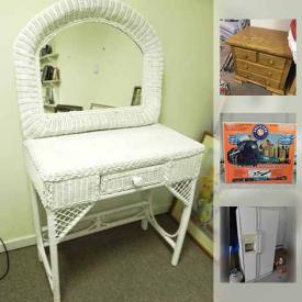 MaxSold Auction: This online auction features LOTS OF NAME BRAND mens,womens and childrens clothing and shoes, sterling silver jewelry, Ethan Allen dresser hutch, teak outdoor furniture, Grange king bed, French settee, bunk beds, Lionel train NIB, Power Wheels, Whirlpool refrigerator and much more!